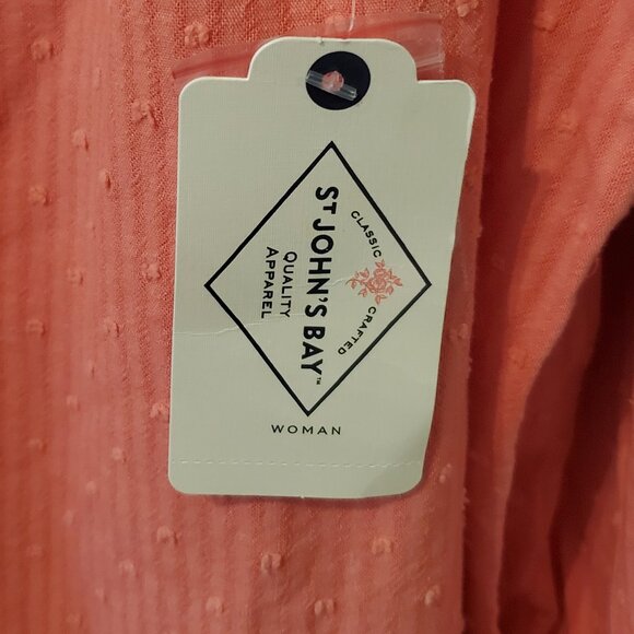 BNWT St. John's Bay Plus Women's Long Sleeve Regular Fit Button-Down Shirt-2X - Picture 4 of 8